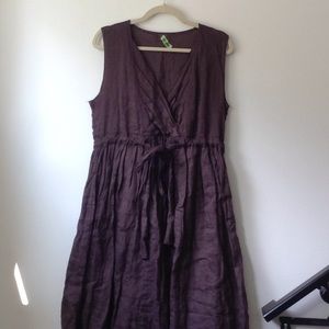 Brown dress.